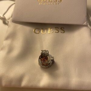 GUESS Shiny Silver Hoop Earrings
